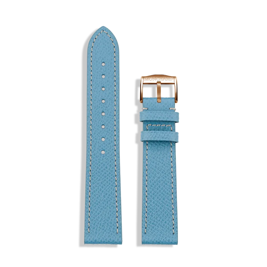 MonChard Epsom Light Blue klokkerem 18 mm kalveskinn