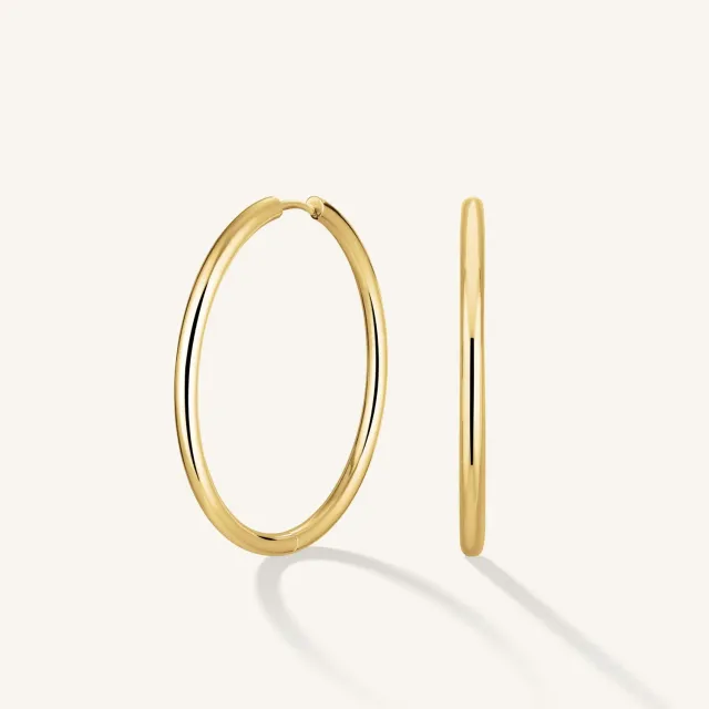 Rosefield Essentials Fine Big Hoops øredobber gull