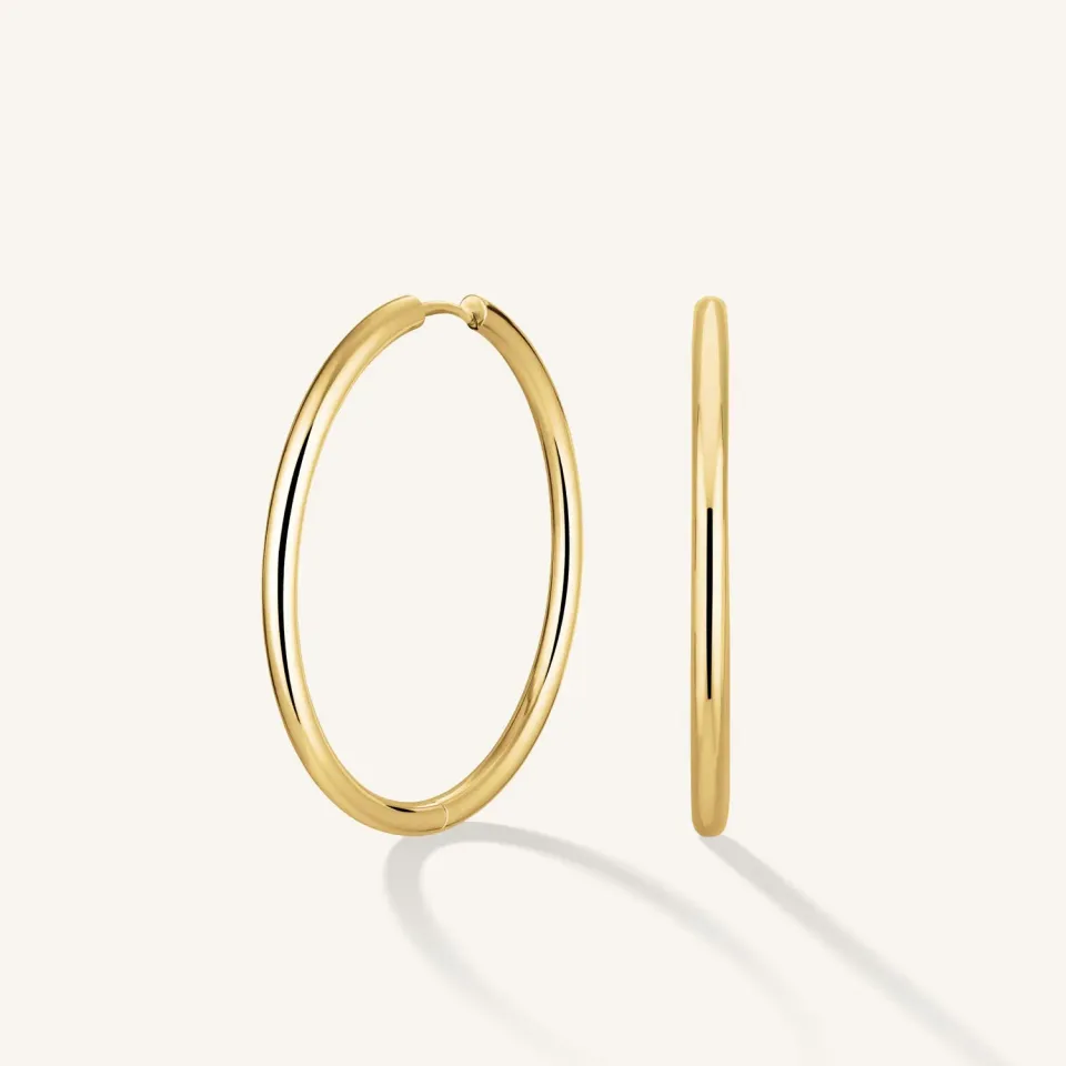 Rosefield Essentials Fine Big Hoops øredobber gull