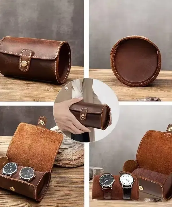 Protid Roll Hansen Leather Watch Roll 2 klokkerull