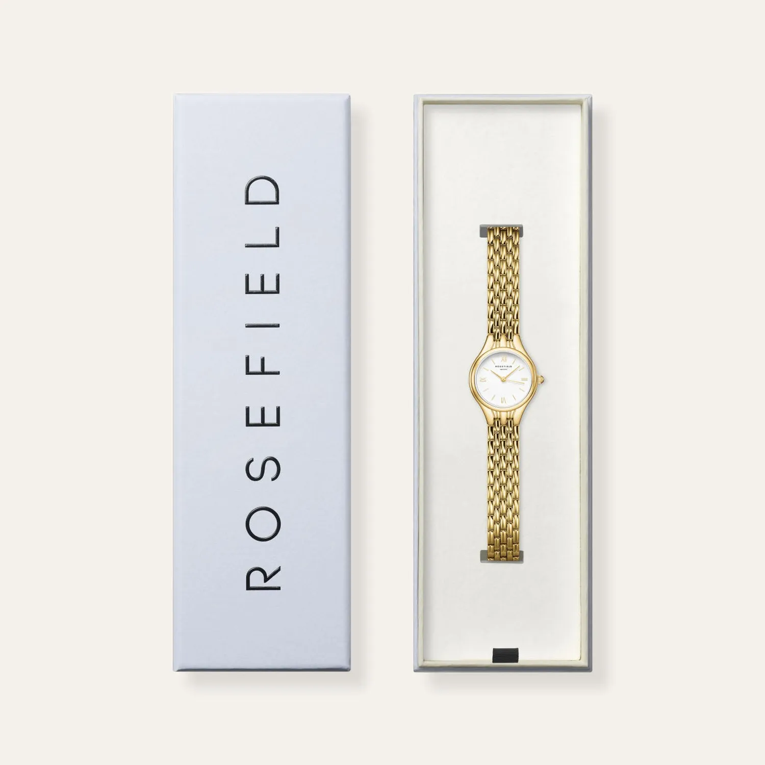 Rosefield Muse Gold klokke, 26 × 34,1 mm