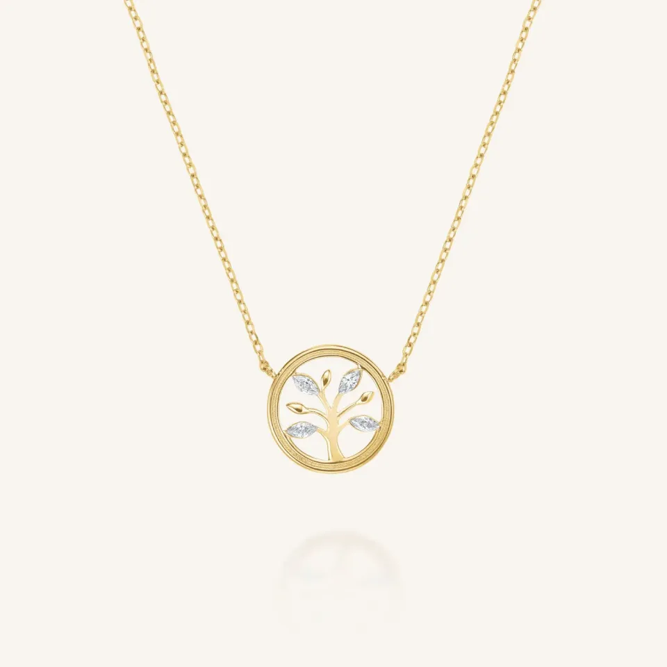 Rosefield Tree of Life Necklace halskjede gullbelagt