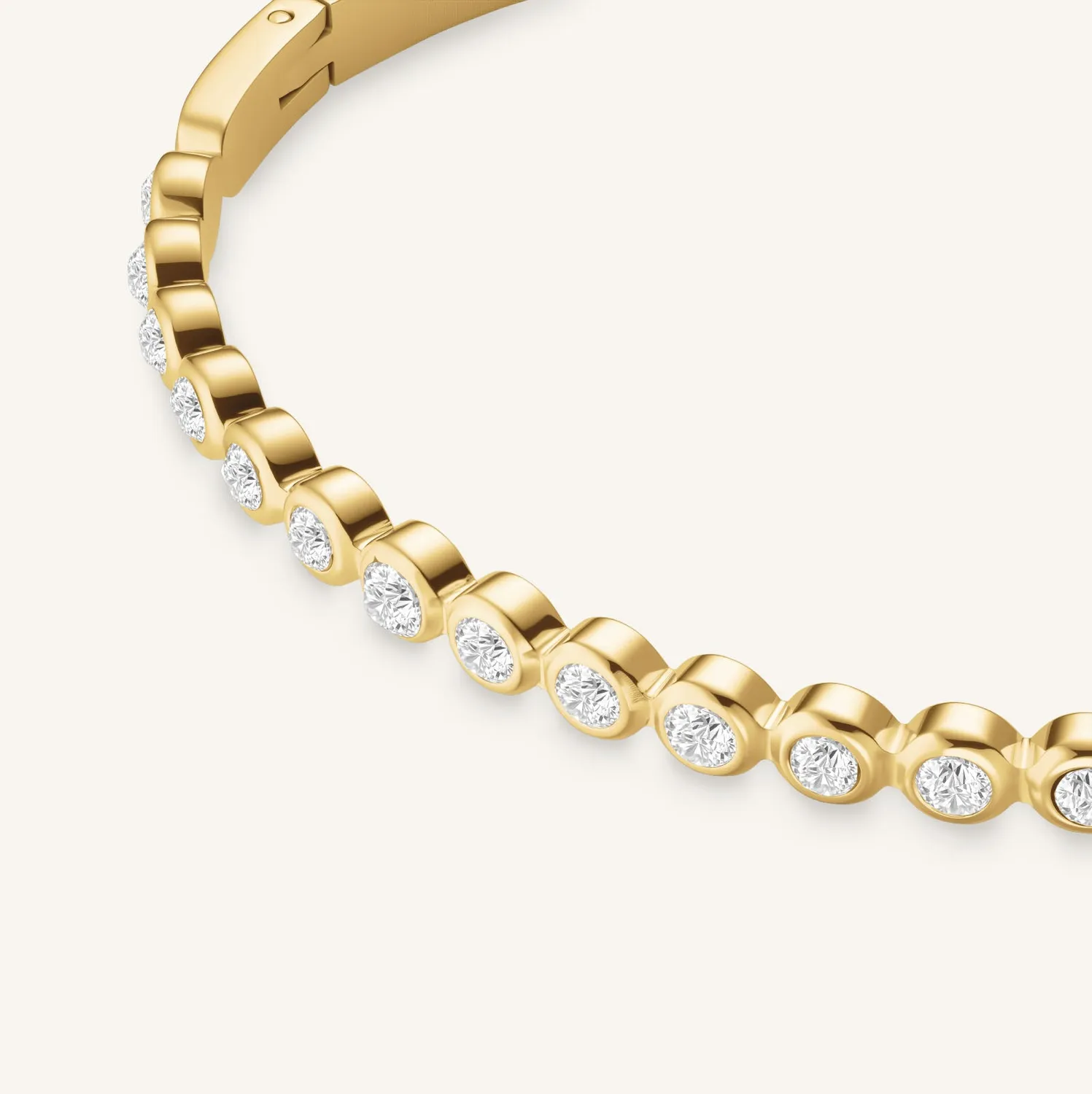 Rosefield Crystal Bangle armbånd gull