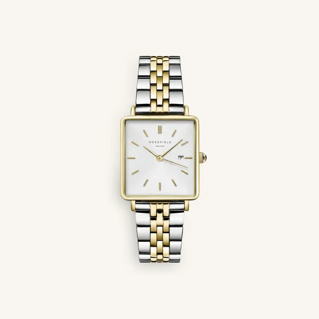 Rosefield Boxy klokke tofarget 26 mm stållenke