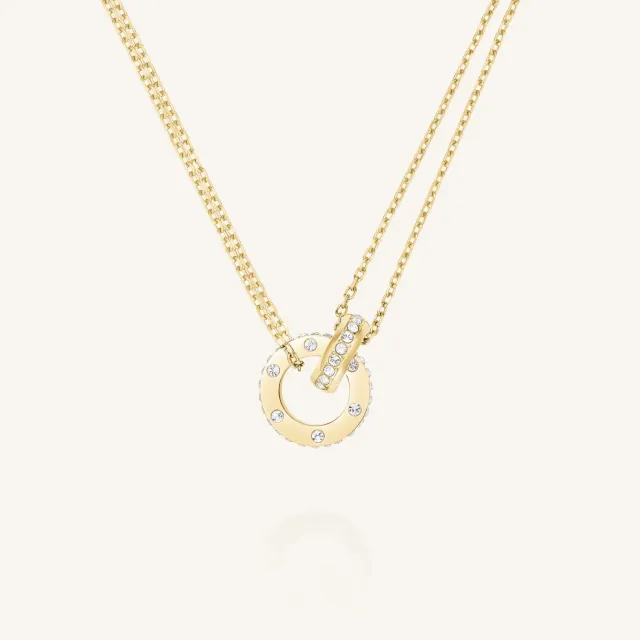 Rosefield Love Connection Necklace halskjede gull 42–46 cm