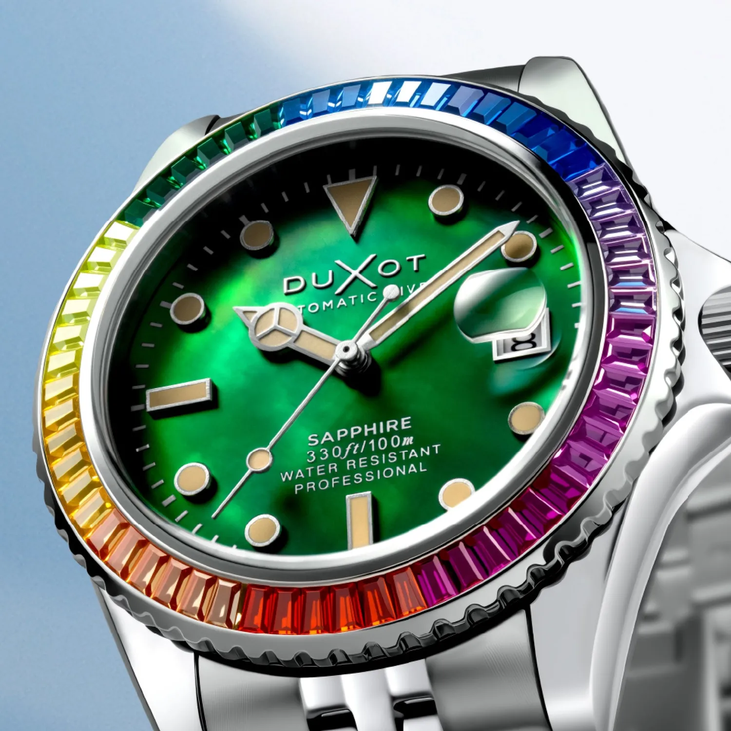 Duxot Atlantica 40 Rainbow Automatic klokke Green Mop