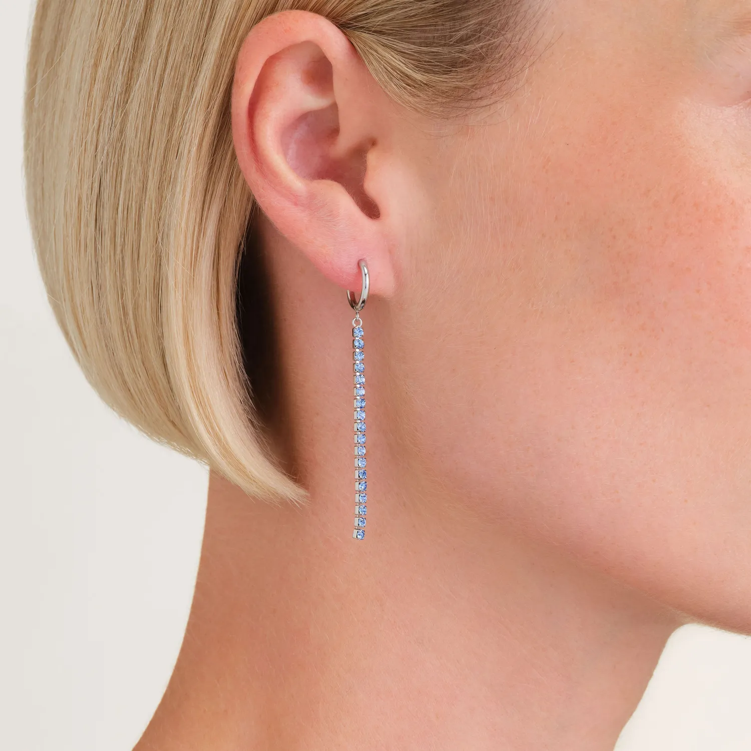 Rosefield Tennis Earrings øredobber gull safir