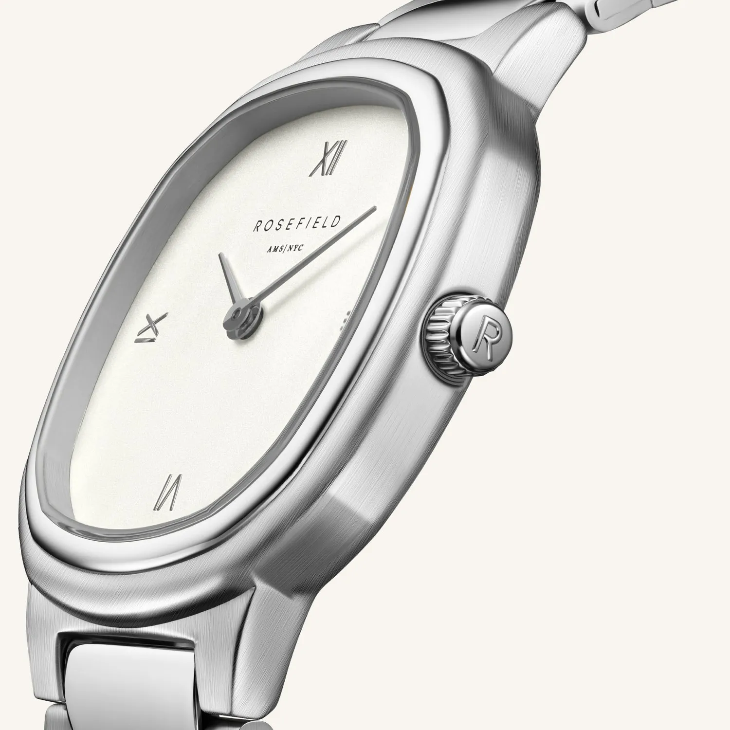 Rosefield Gaia Silver klokke sølv 30 mm uten gravering