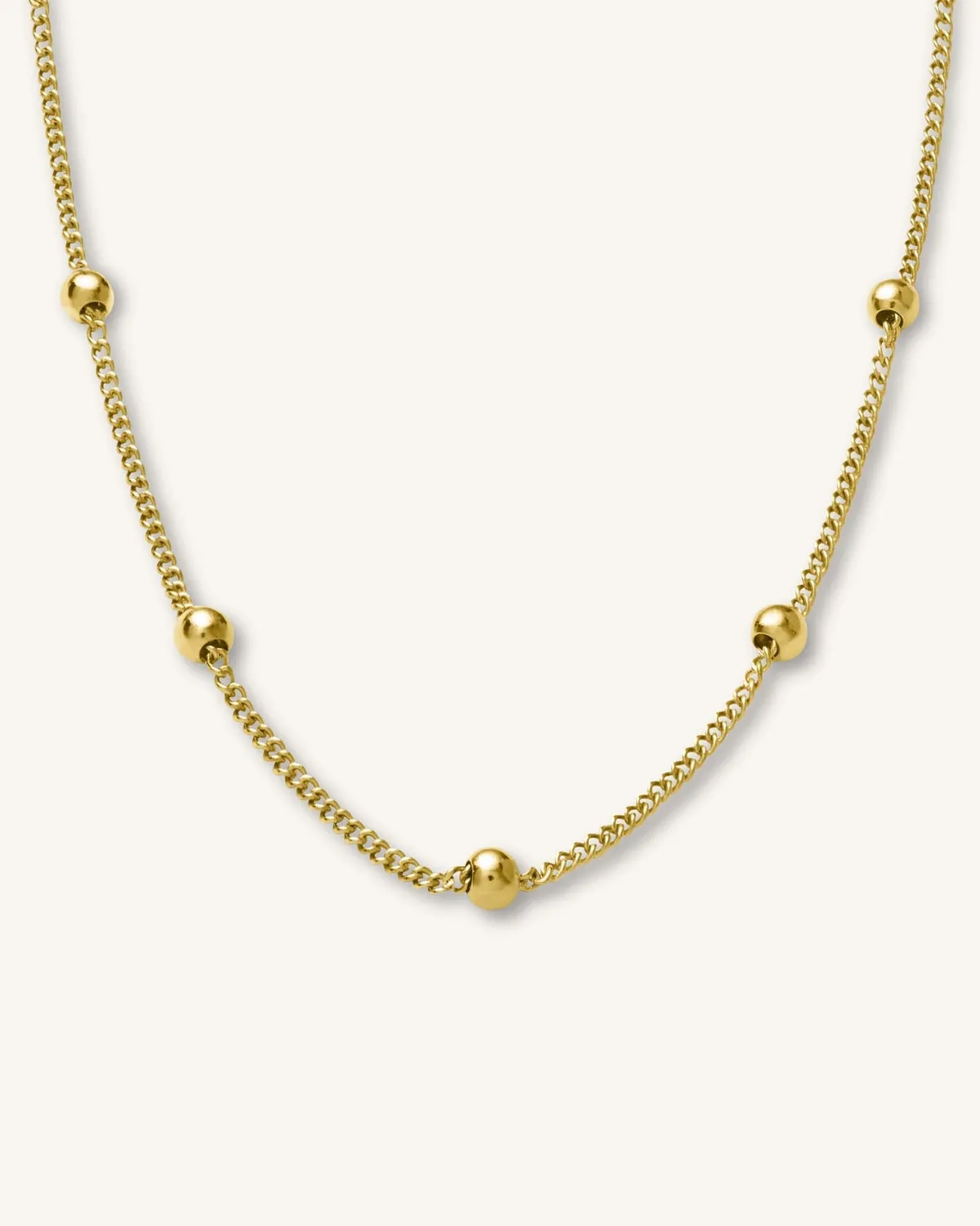 Rosefield Dotted Choker halskjede gull 40–45 cm