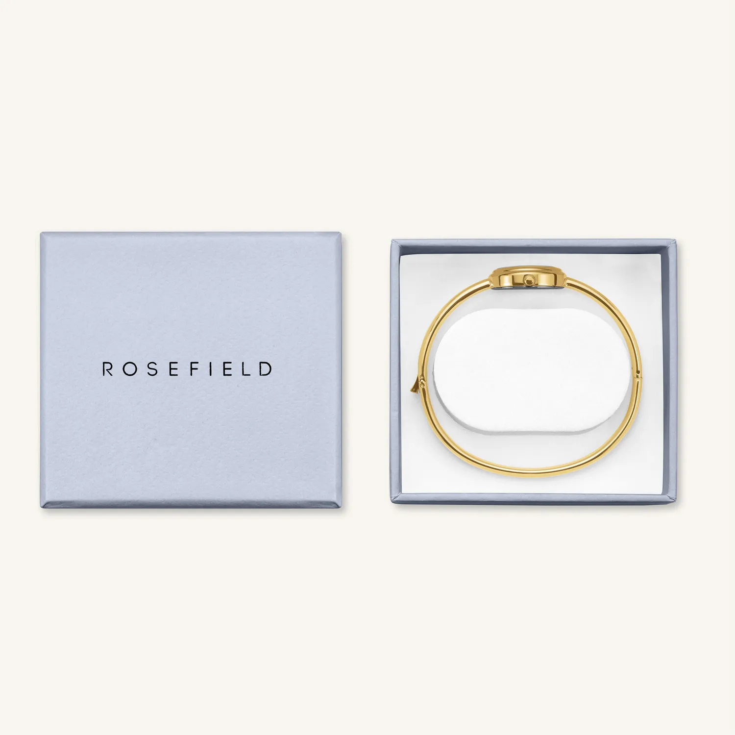 Rosefield Bangle S klokke gull 56 mm perlemor