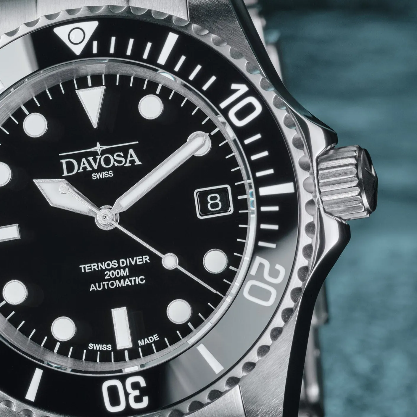 DAVOSA Ternos Diver dykkerklokke uten lupe automatisk