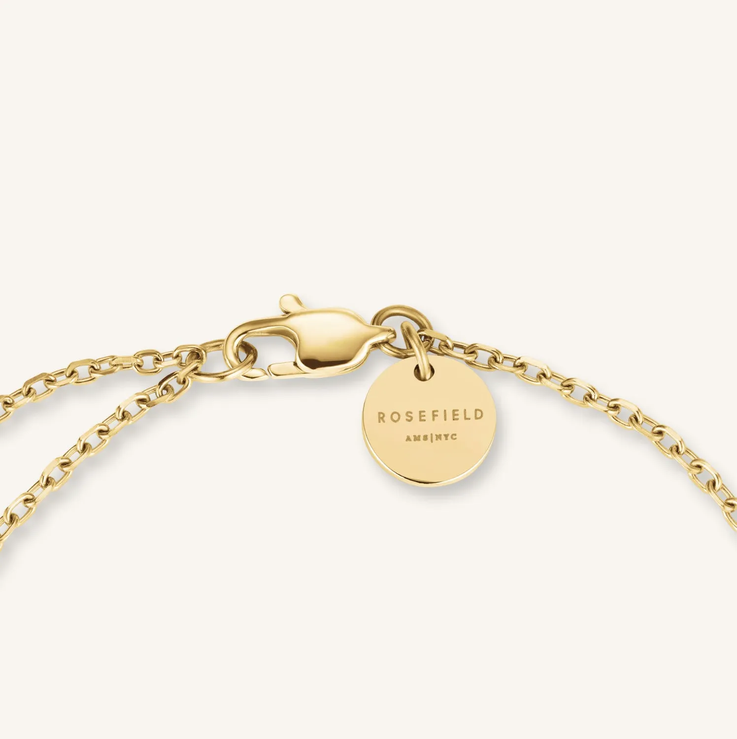 Rosefield Multi-Crystal Bracelet armbånd 16–19,5 cm gull