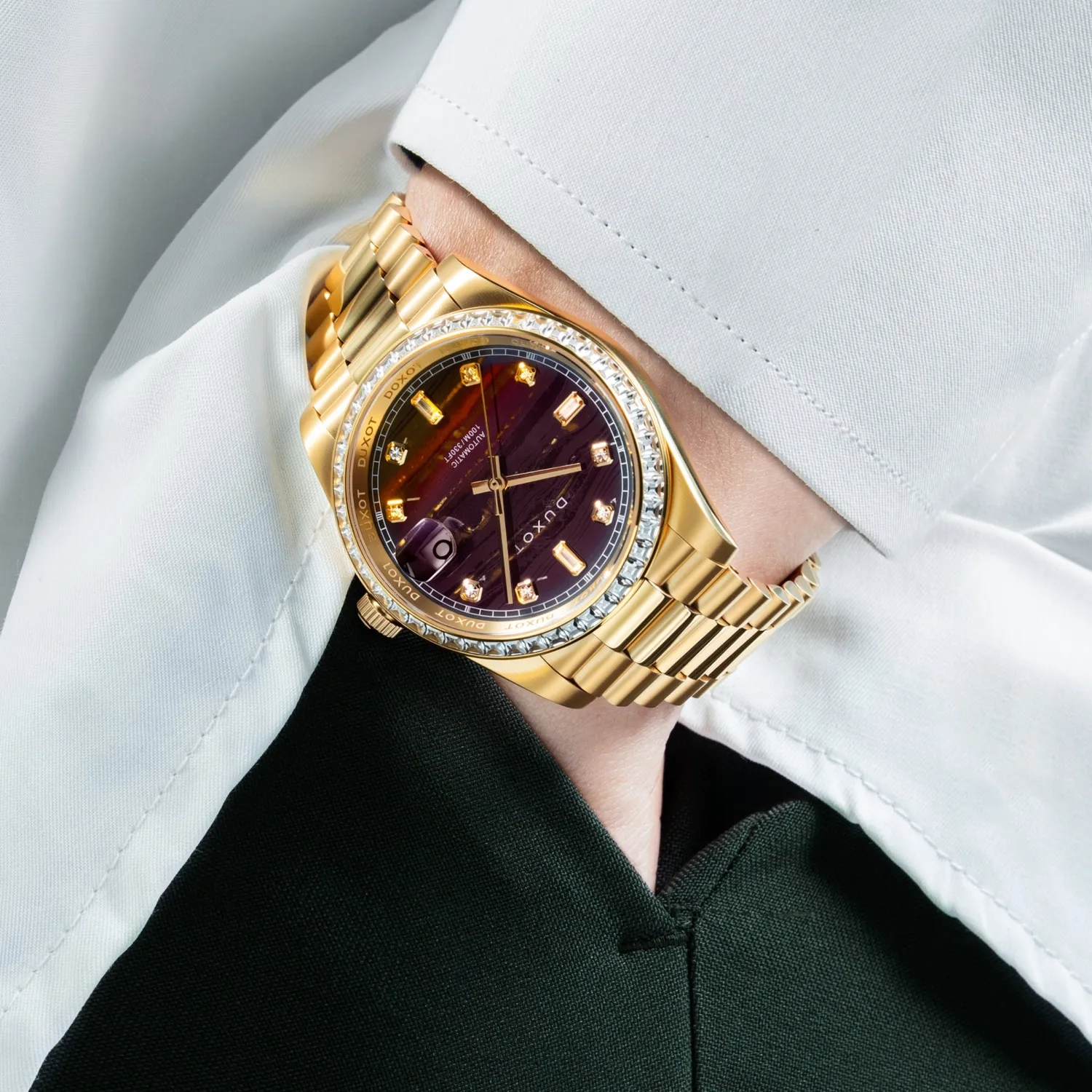 Duxot Serenata Automatic klokke Tiger Eye 40 mm