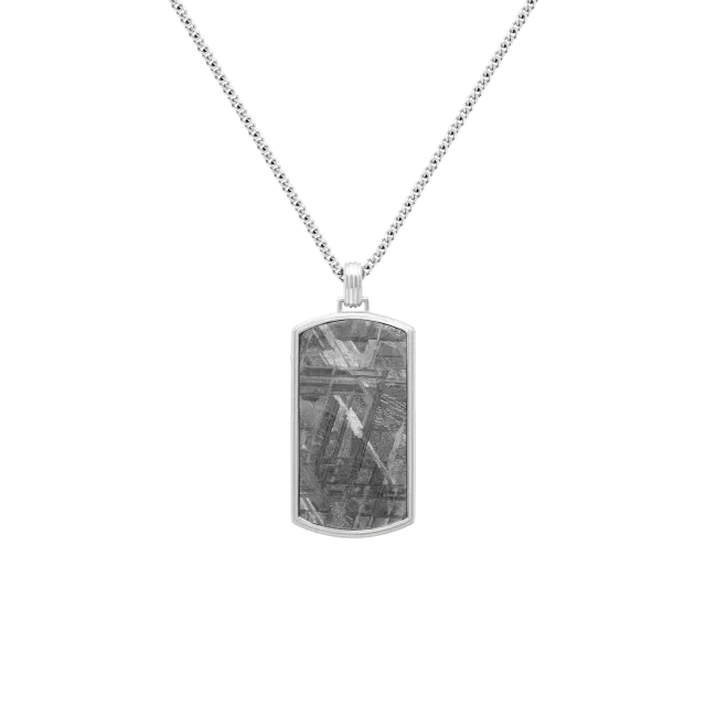 Duxot Vezeto Hazy Silver Meteorite anheng i 925 sølv