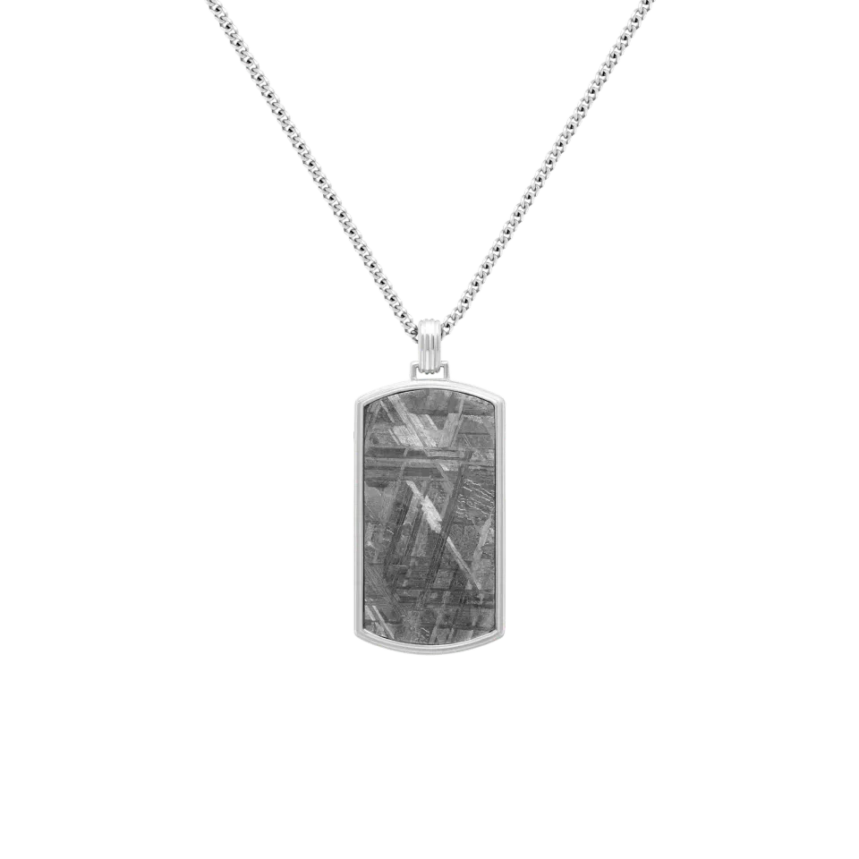 Duxot Vezeto Hazy Silver Meteorite anheng i 925 sølv