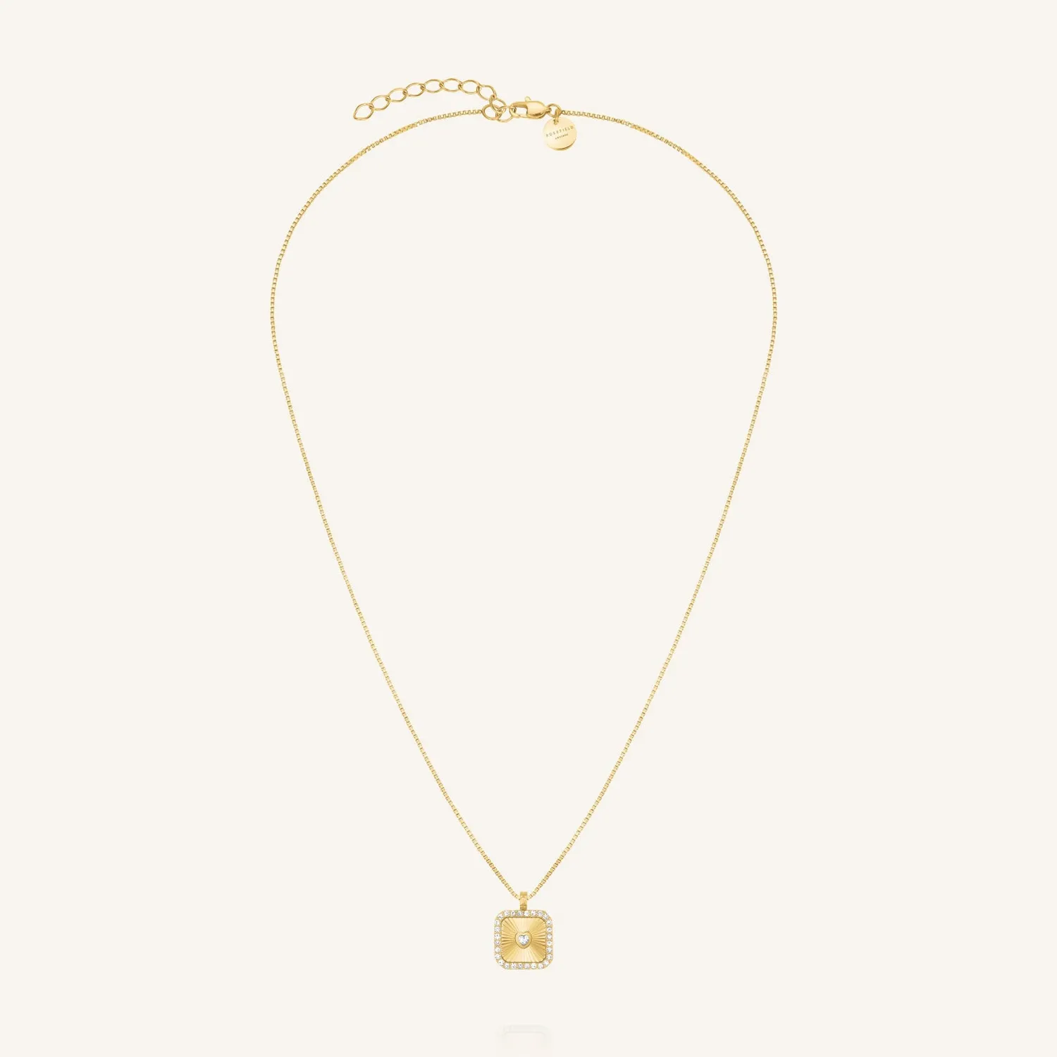 Rosefield Heart Amulet halskjede gull hjerteanheng