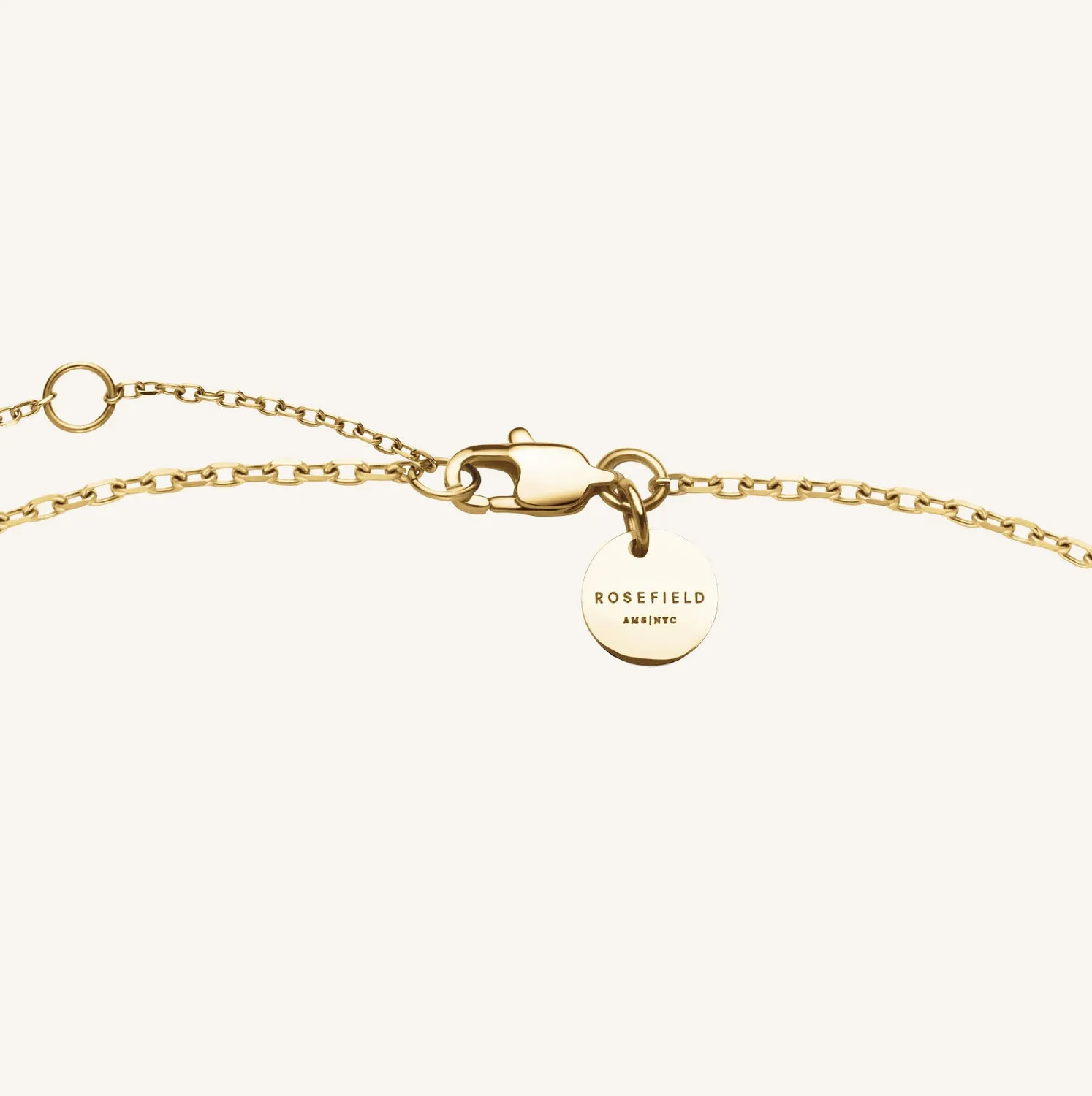 Rosefield Row Hearts Necklace halskjede gull, justerbart