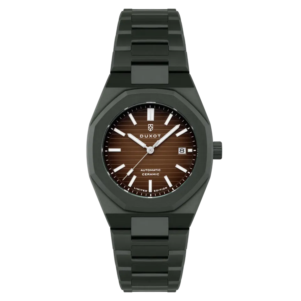 Duxot Pamplona Fume Brown keramisk klokke brun