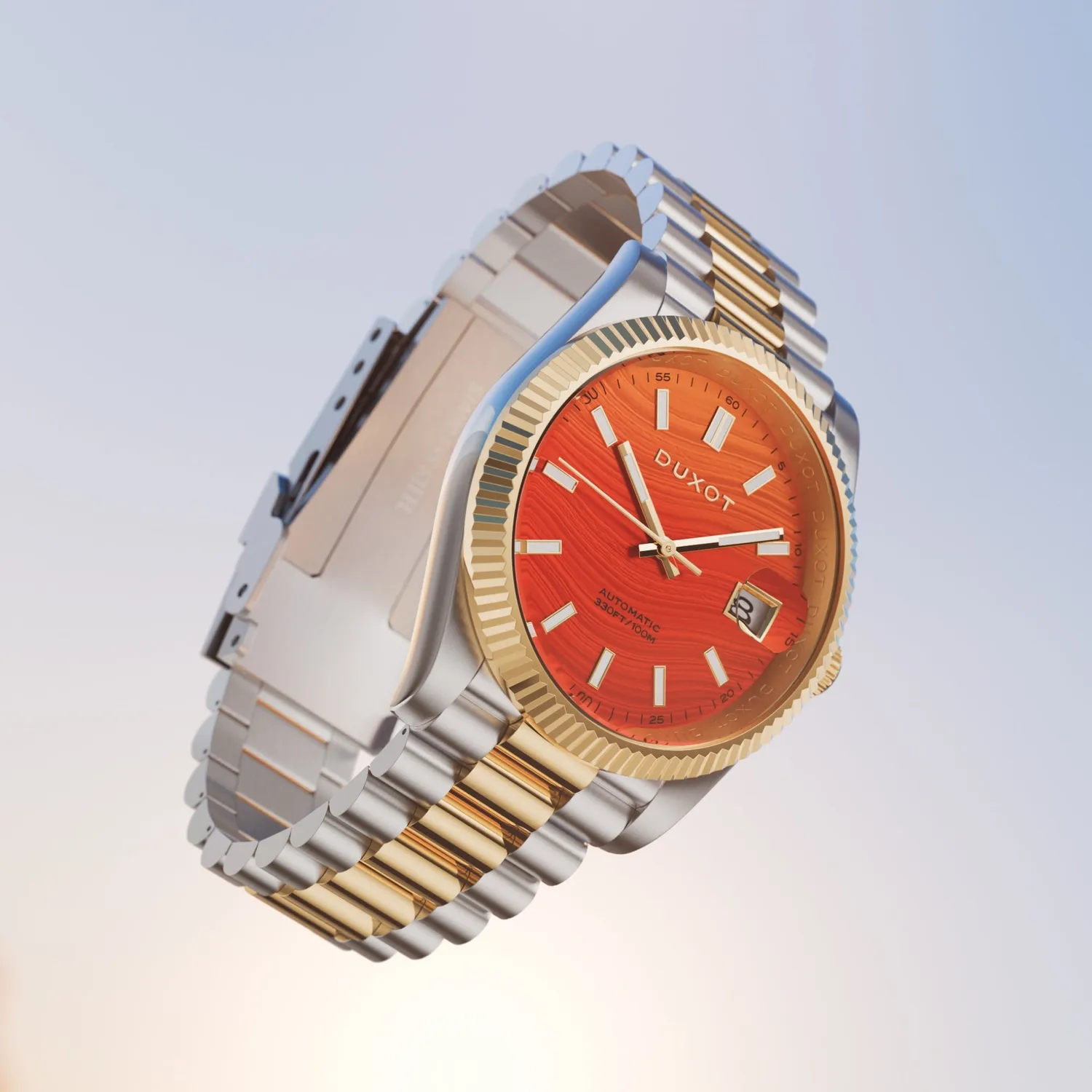 Duxot Marcel klokke Agate limited edition steinskive