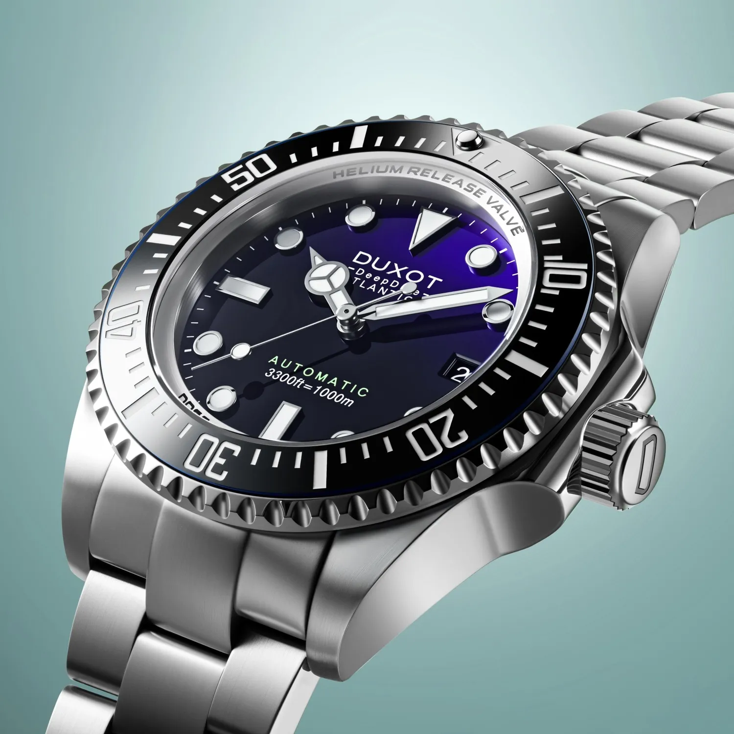 Duxot Atlantica Deep Dive Automatic dykkerklokke Blackberry