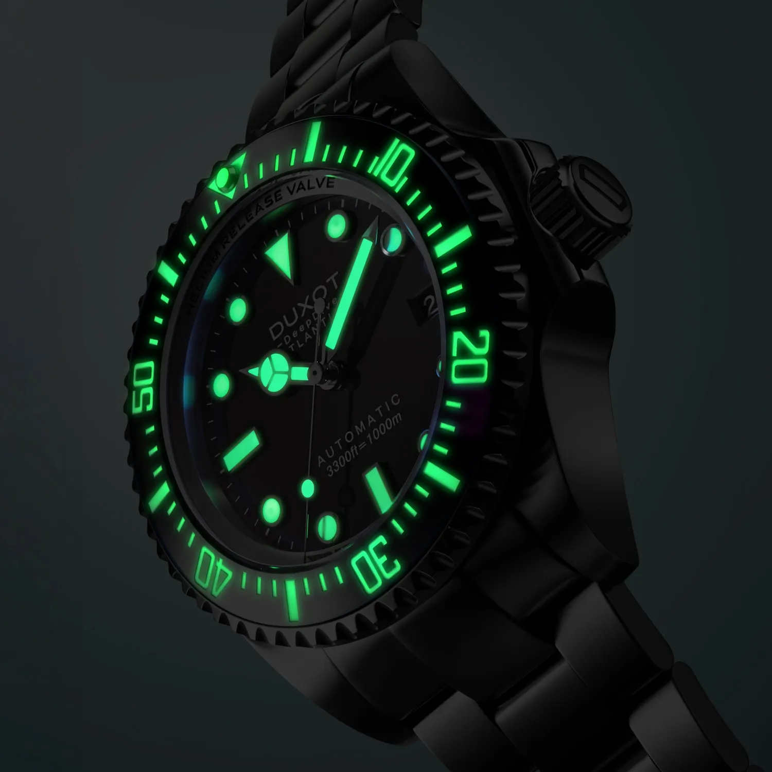 Duxot Atlantica Deep Dive Automatic Graphite dykkerklokke