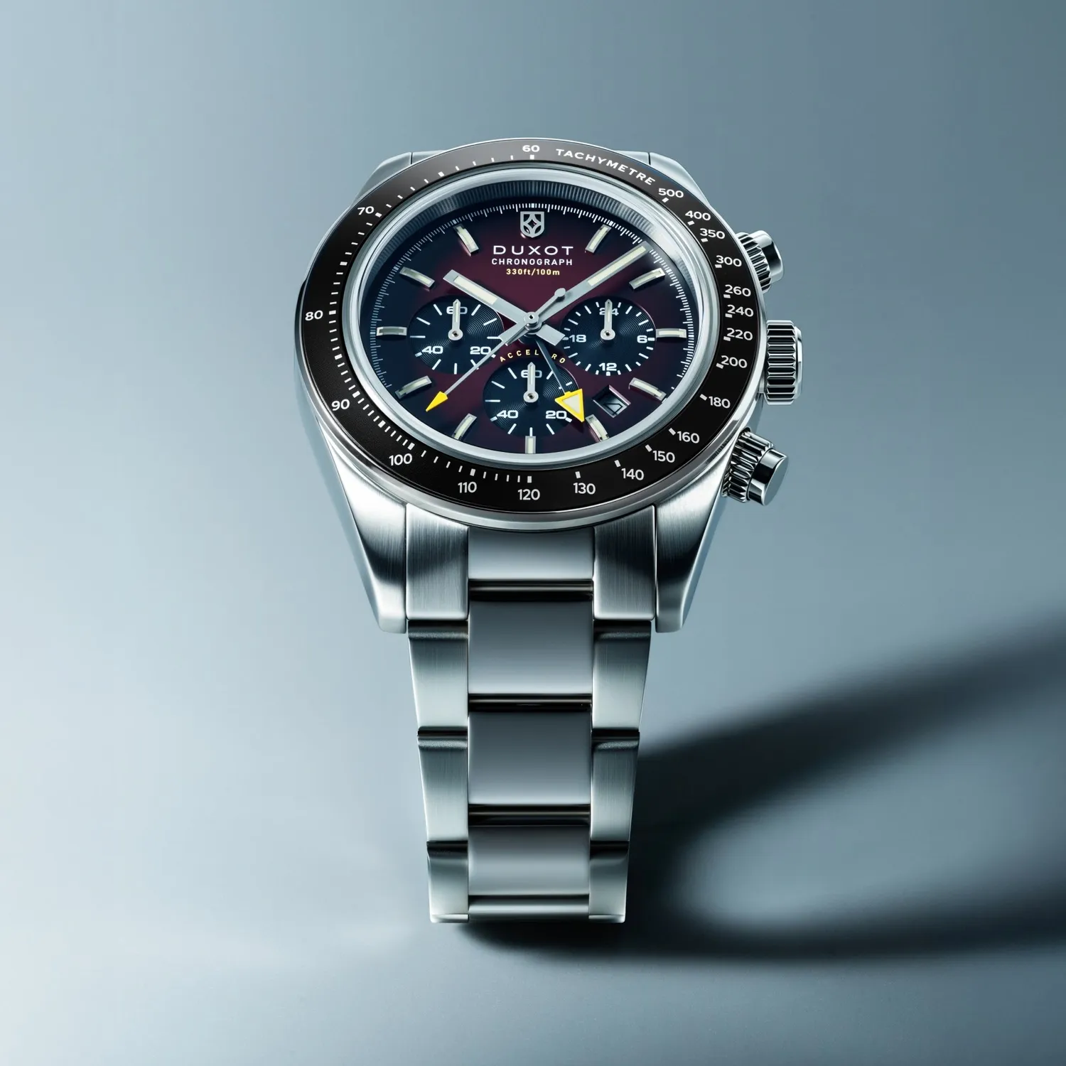 Duxot Vitesse Radial Red quartzklokke 39 mm rustfritt stål