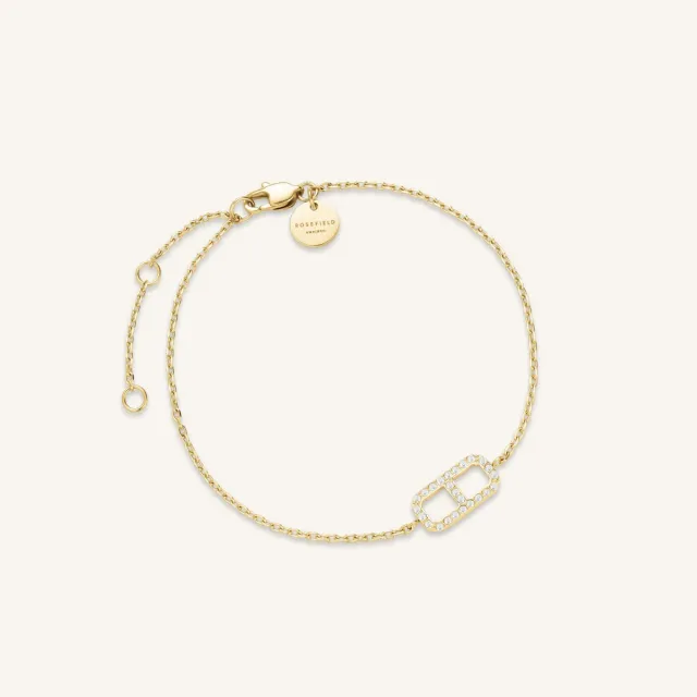 Rosefield Fine Octagon armbånd gullbelagt 16–19 cm