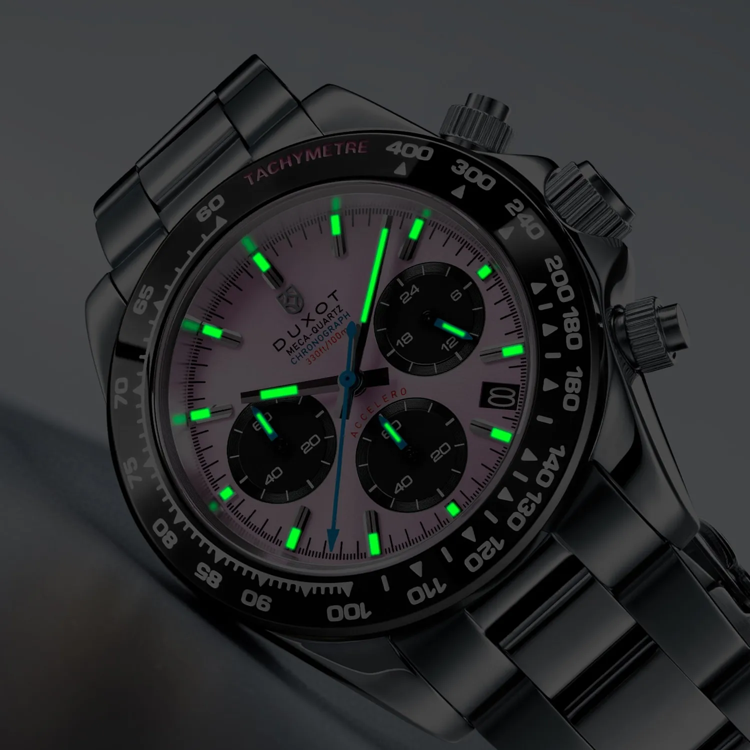 Duxot Accelero Chronograph kronograf Magenta Mist 40 mm