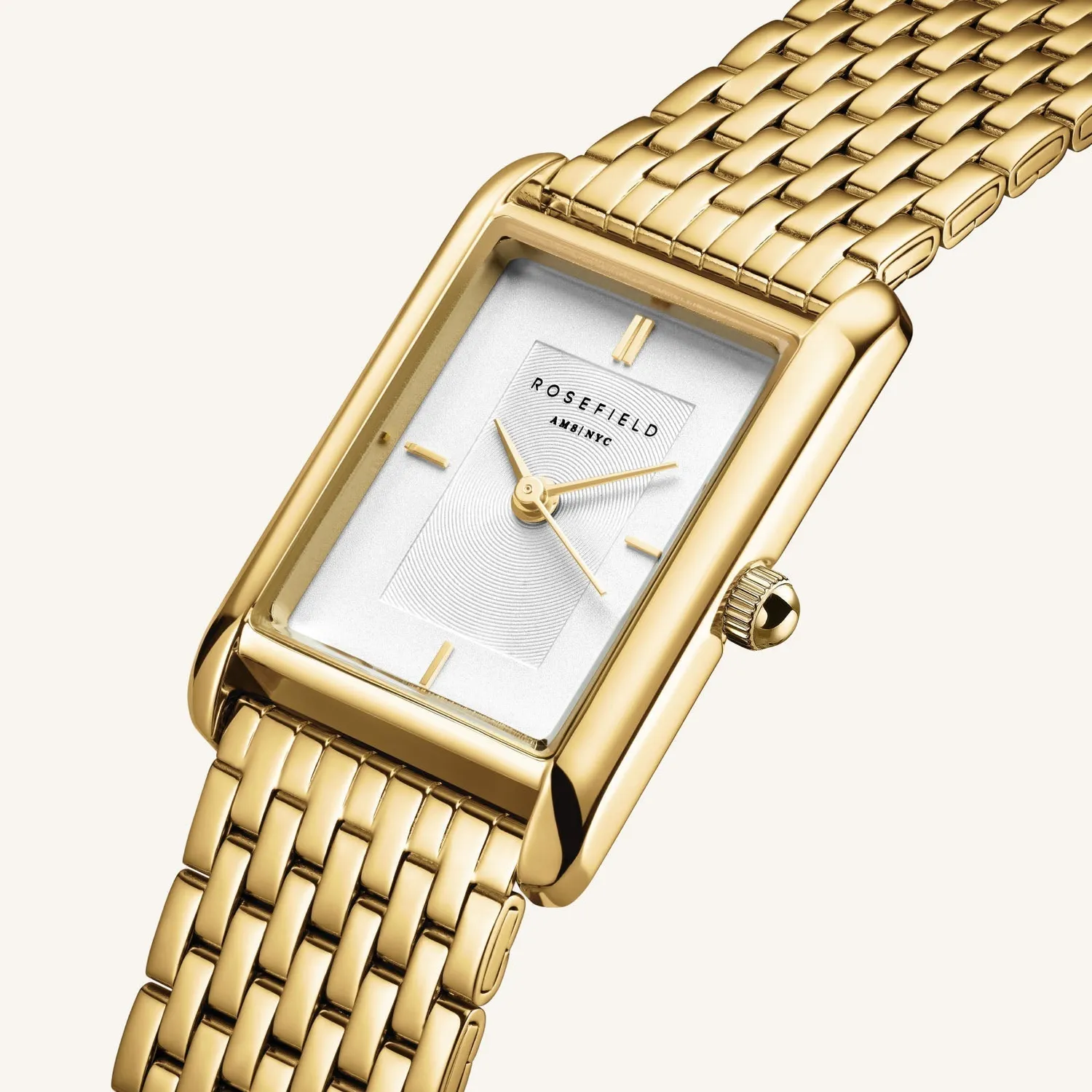 Rosefield Heirloom Gold klokke 23,5 × 30,6 mm gullbelagt stållenk