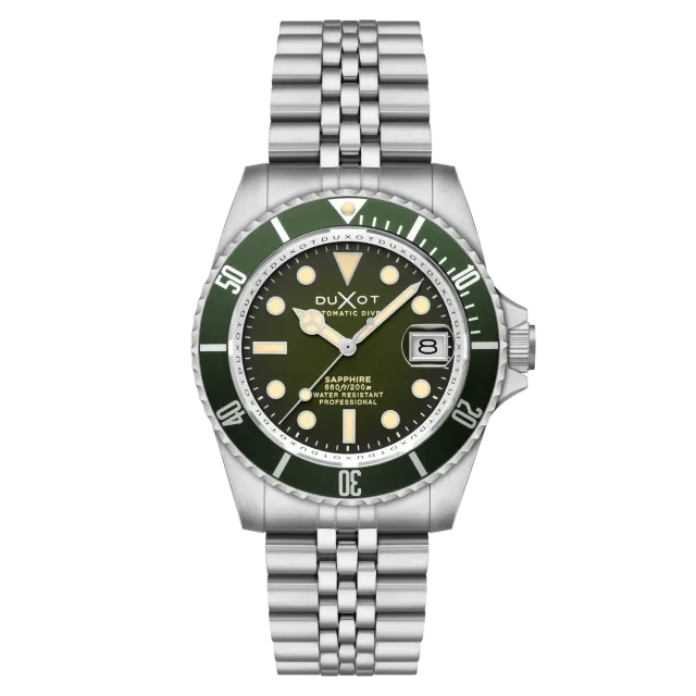 Duxot Atlantica Hunter Green automatisk dykkerklokke