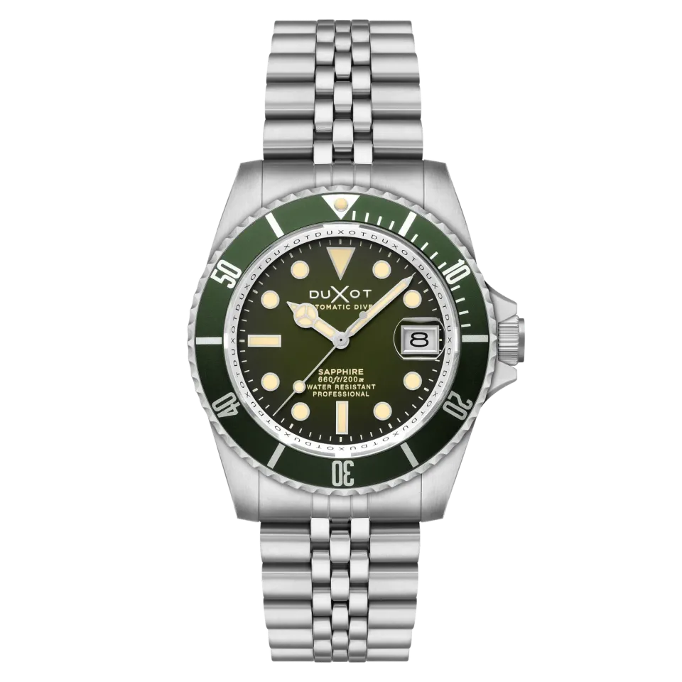 Duxot Atlantica Hunter Green automatisk dykkerklokke