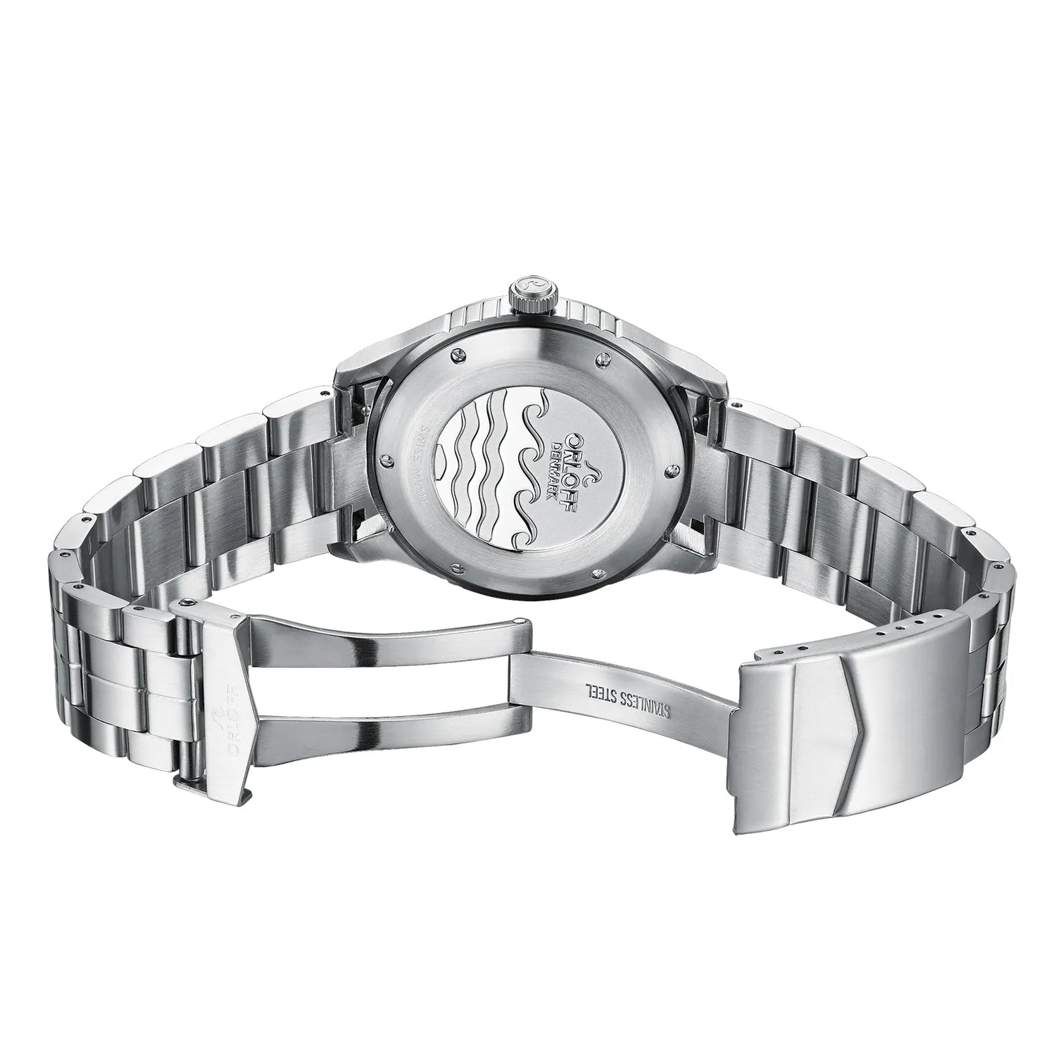 Orloff Forest O1008 herreklokke mørkegrønn skive stållenk