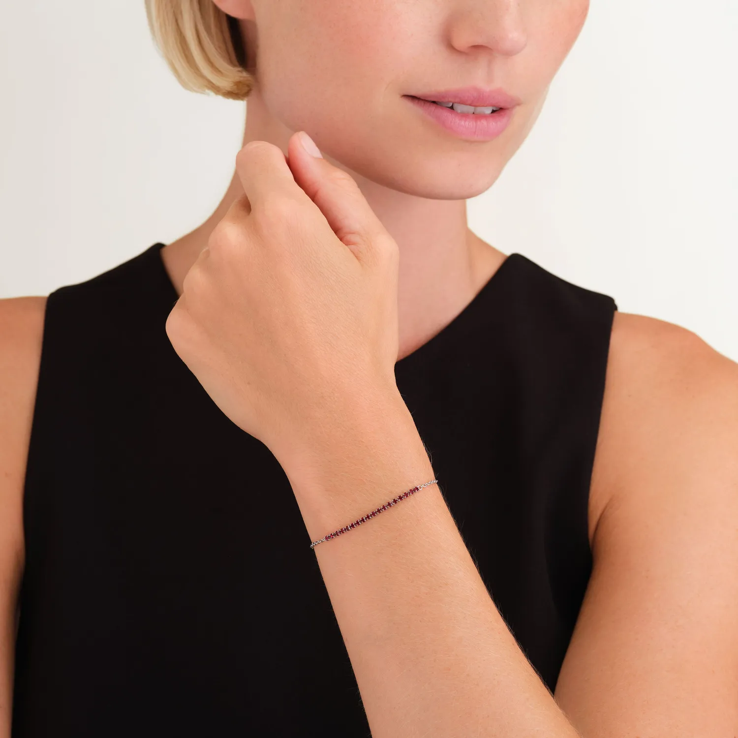 Rosefield Tennis Bracelet armbånd gull 16,5–19,5 cm