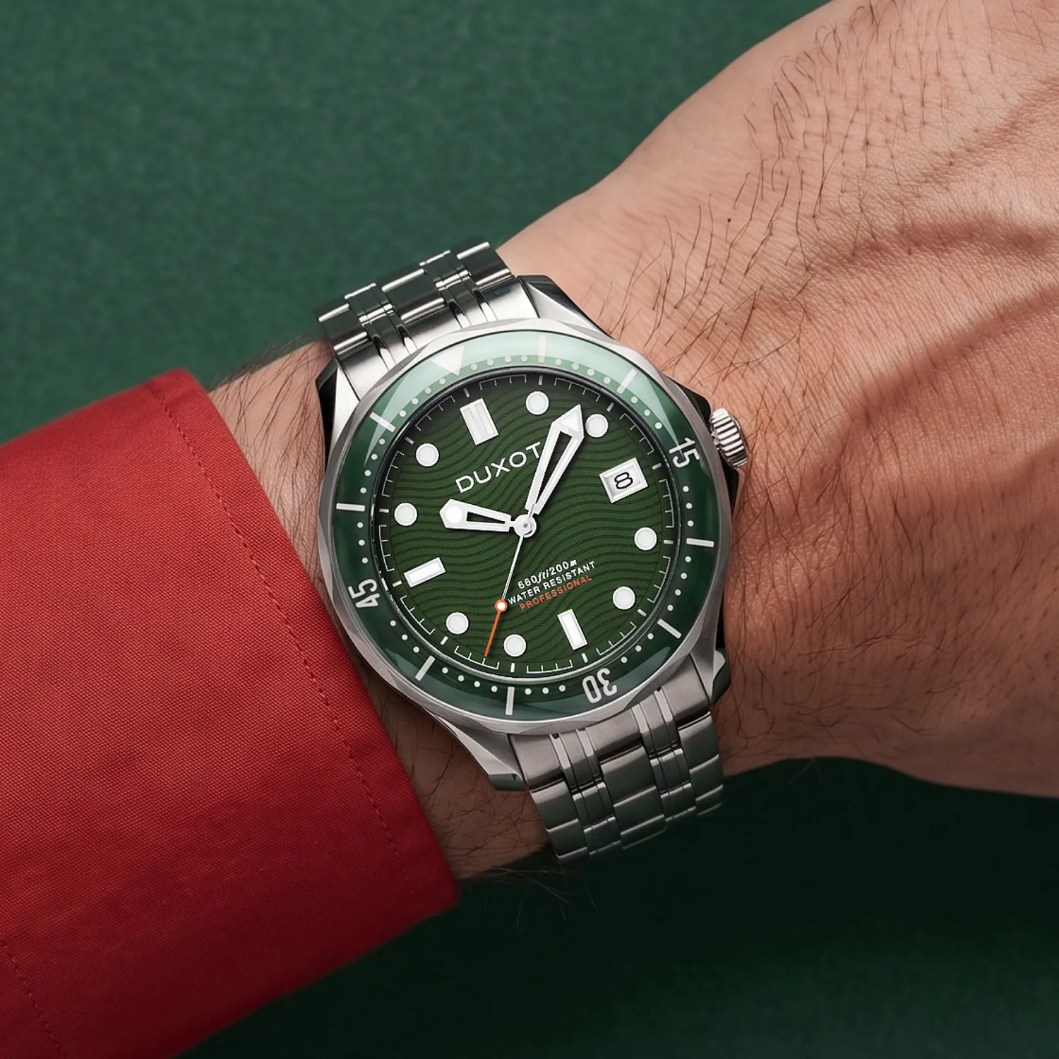 Duxot Henri Diver Automatic dykkerklokke grønn automatisk