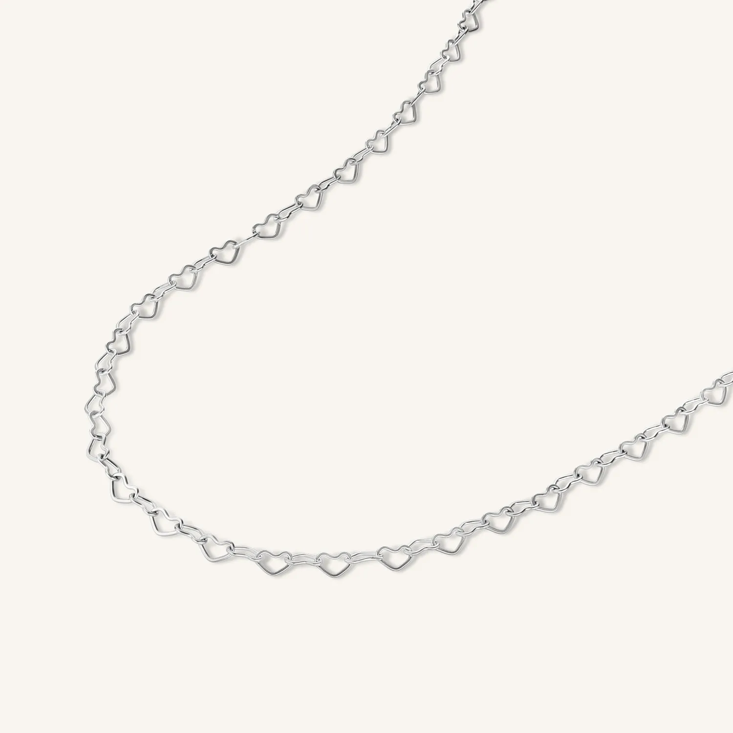 Rosefield Heart Chain Necklace halskjede gullbelagt stål 50–54 cm