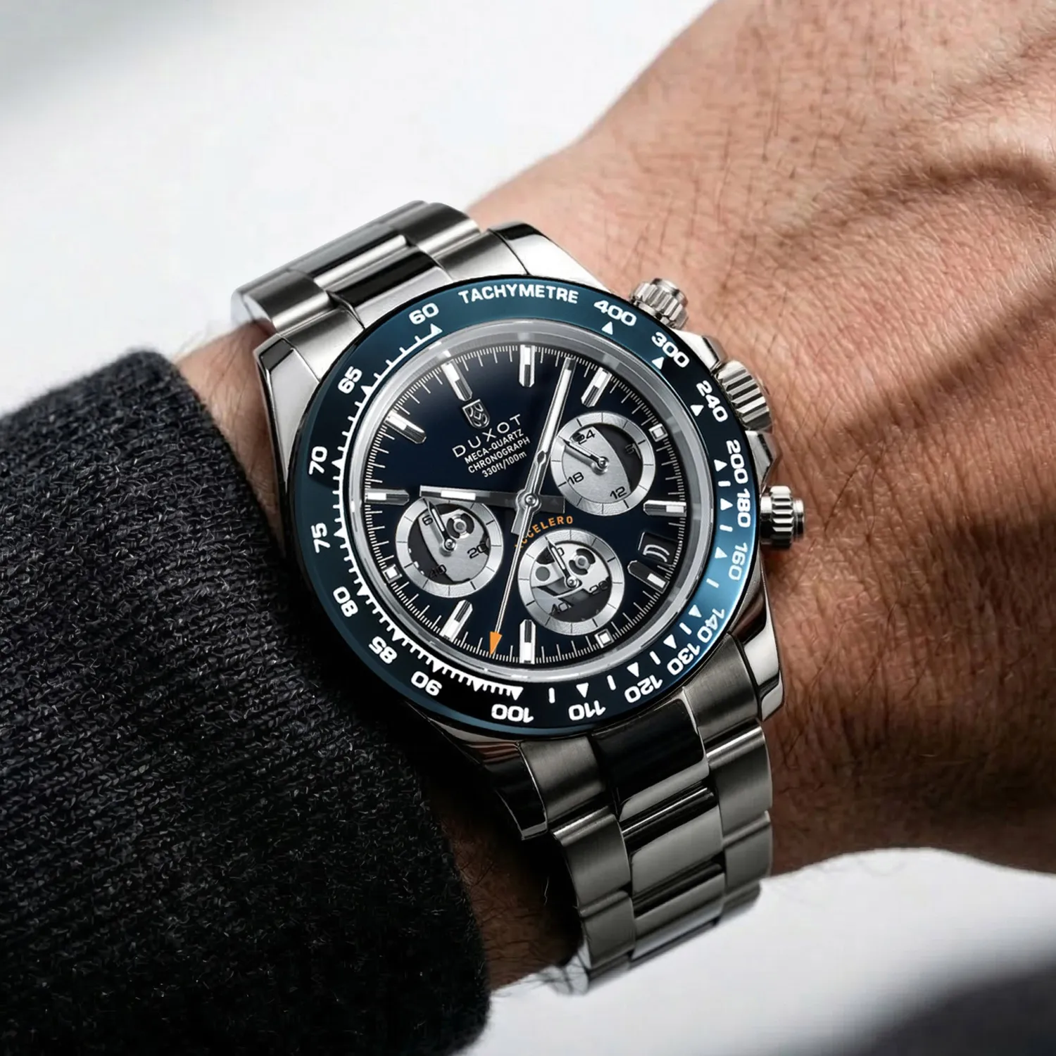Duxot Accelero Compax Skeleton Edition kronograf Oceanic Blue