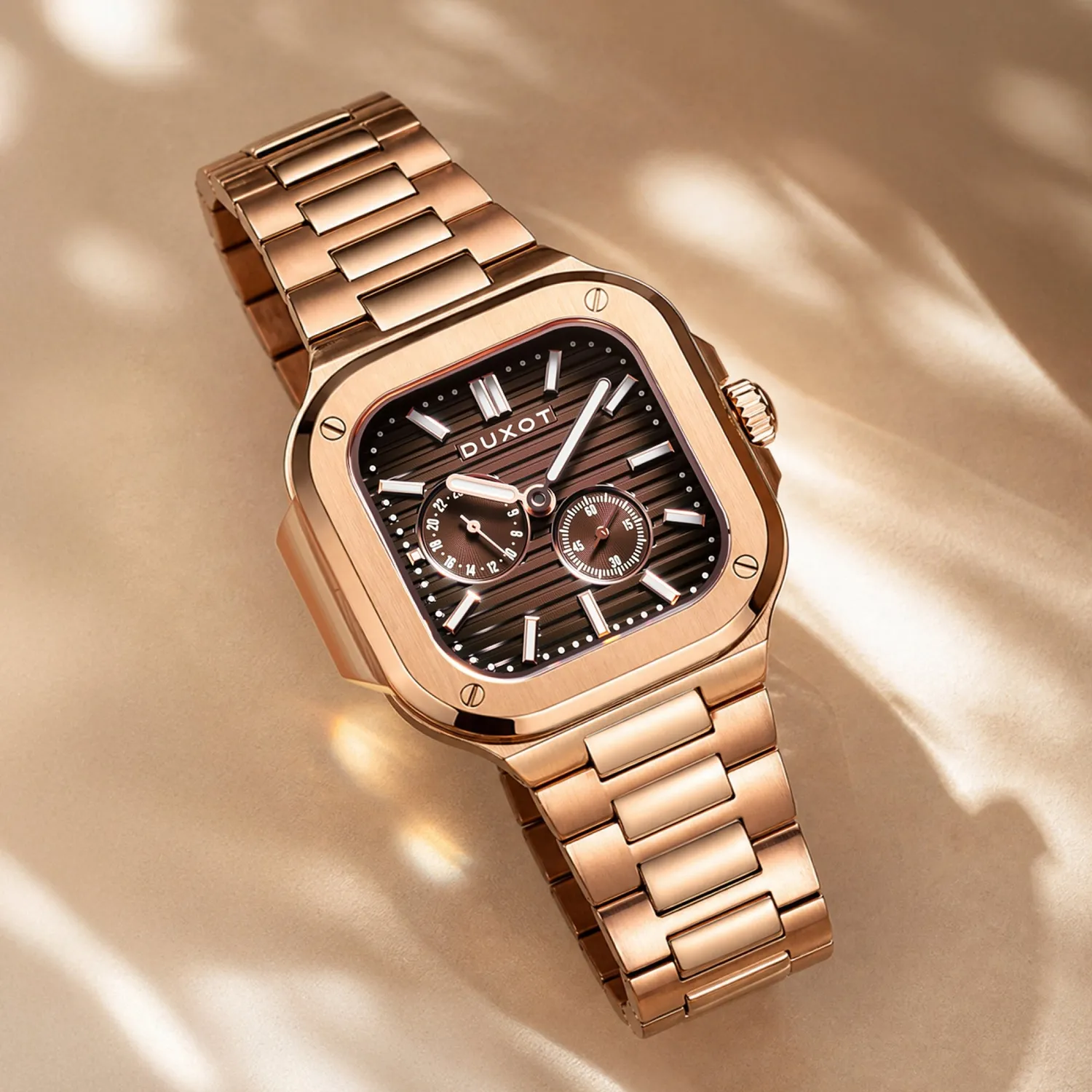 Duxot Quadrata Toffee Touch 24-timers klokke 42 mm