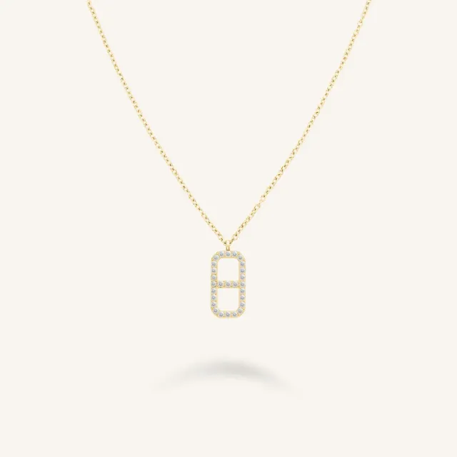 Rosefield Fine Octagon Pendant halskjede gull 48–52 cm