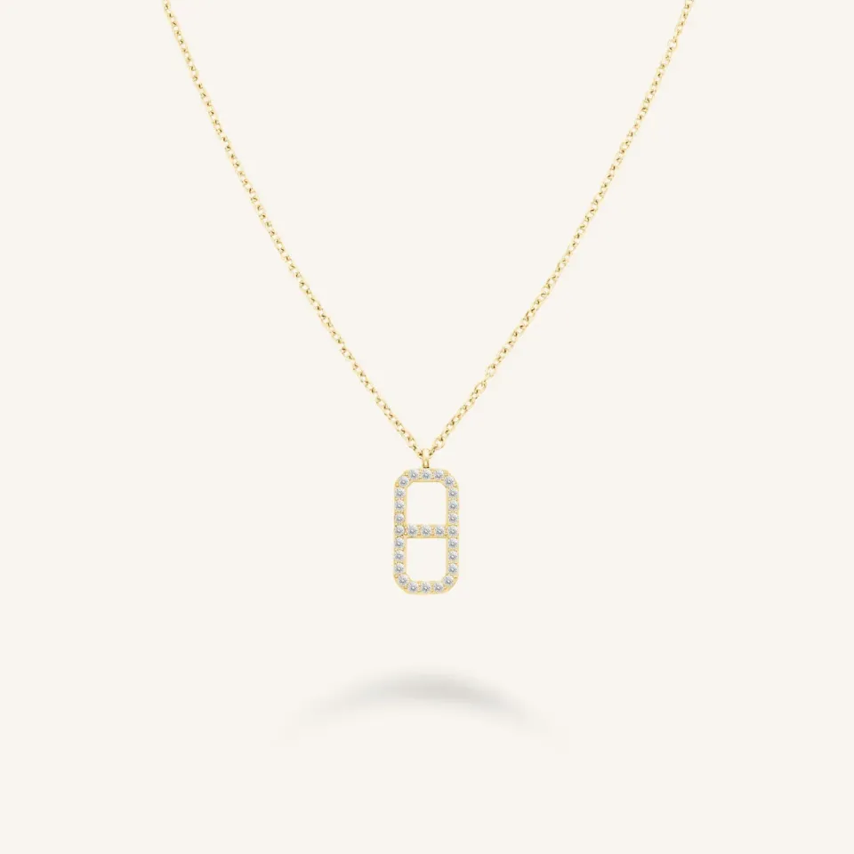 Rosefield Fine Octagon Pendant halskjede gull 48–52 cm