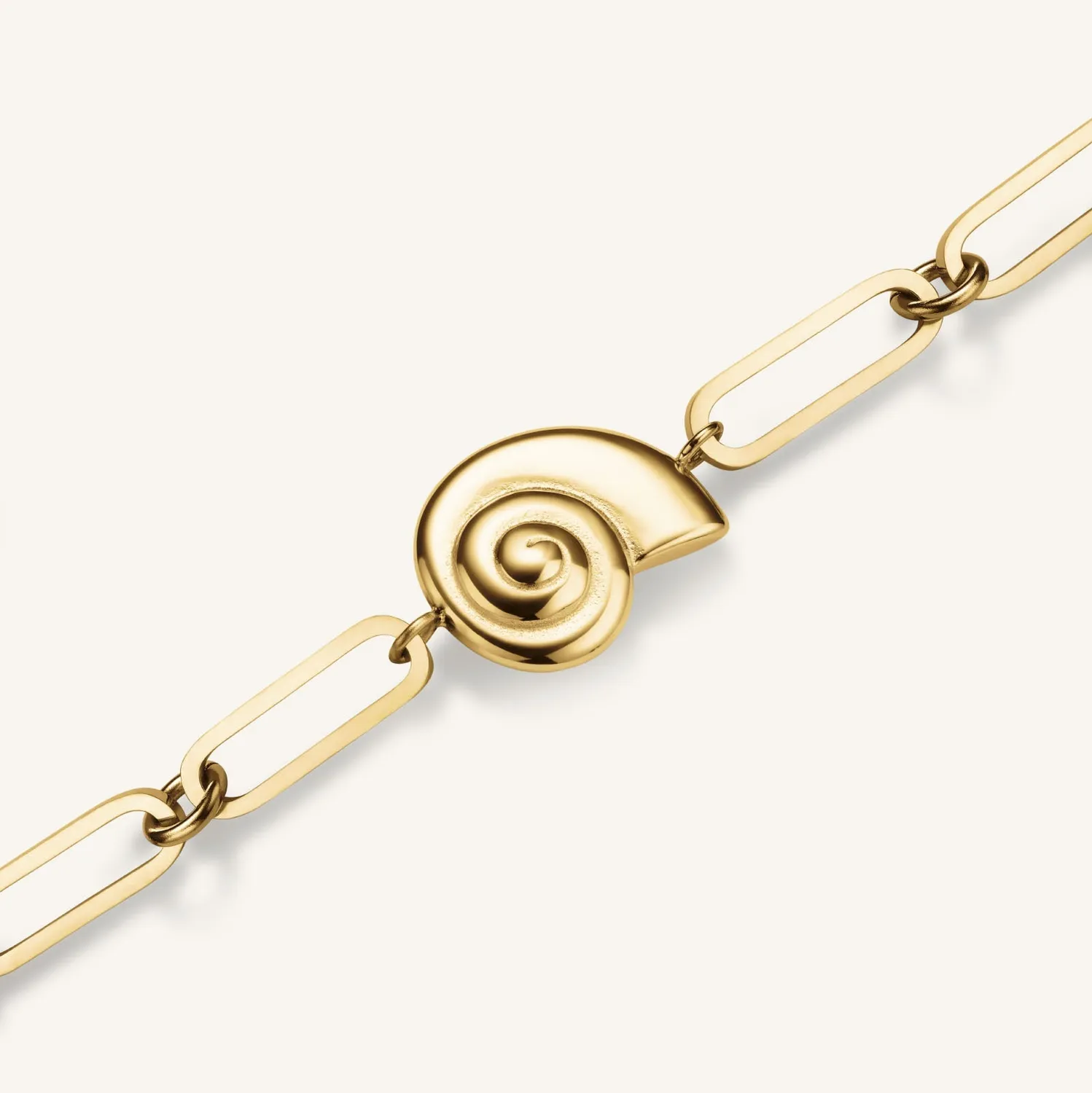 Rosefield Shell armbånd gull 16,5–19,5 cm