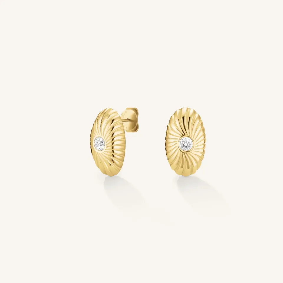 Rosefield Essentials Solitaire Earrings øredobber gull og sølv