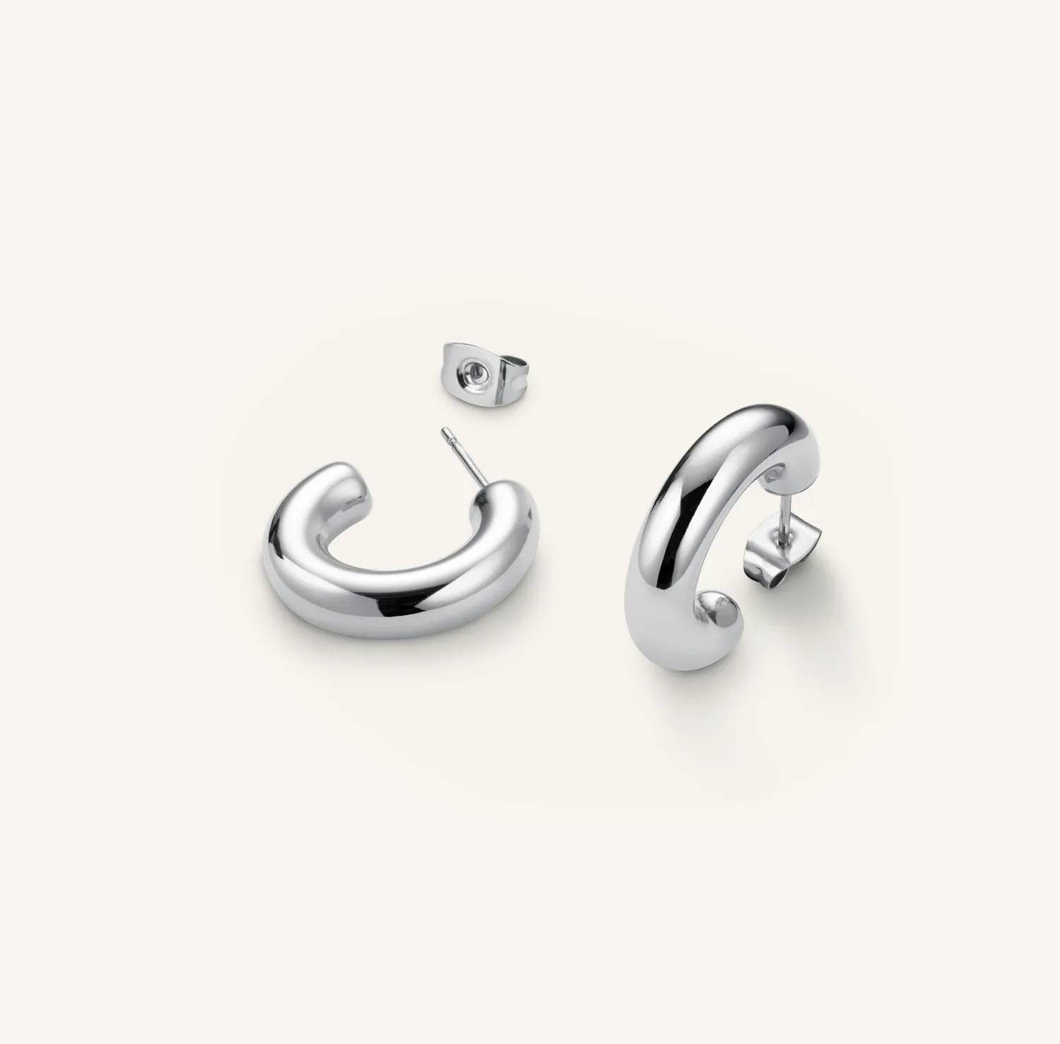 Rosefield Medium Thick Hoops øredobber gull