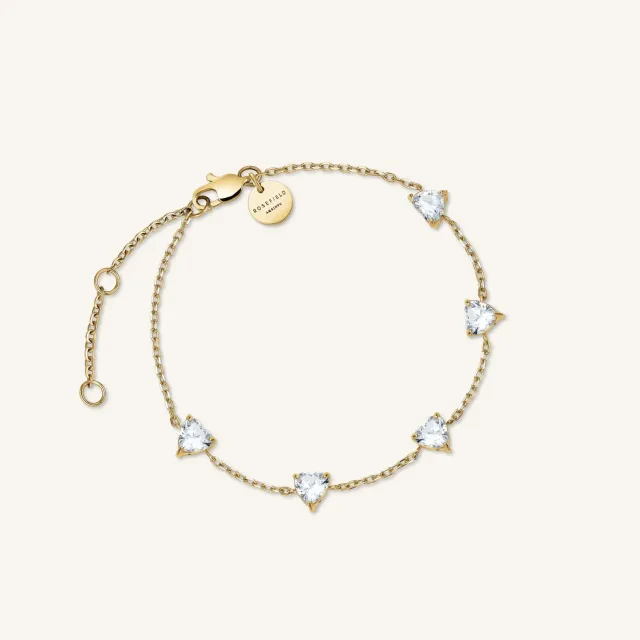 Rosefield Row Hearts Bracelet armbånd gull