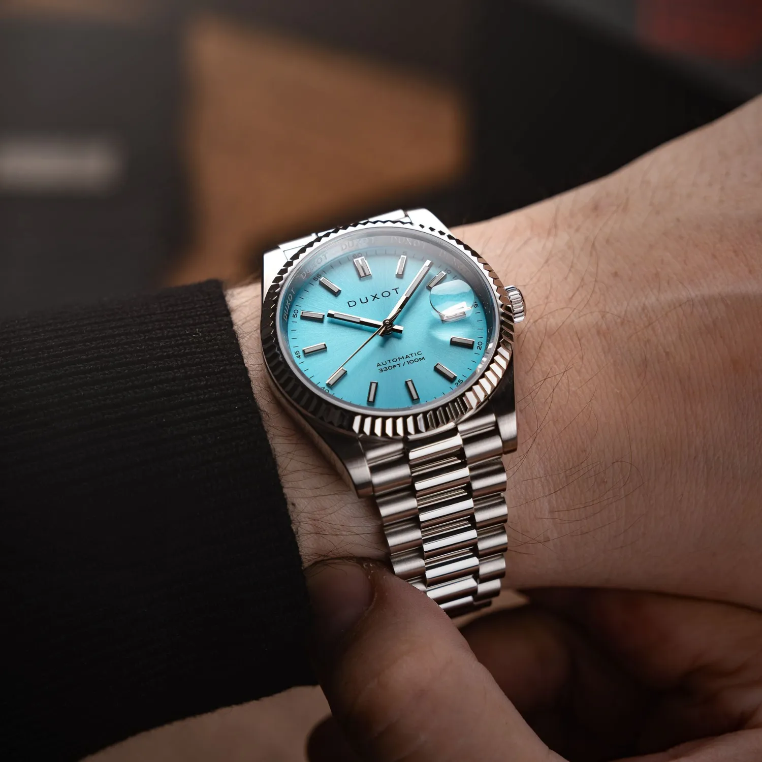 Duxot Marcel Sky Blue automatisk klokke blå 40 mm 10 ATM