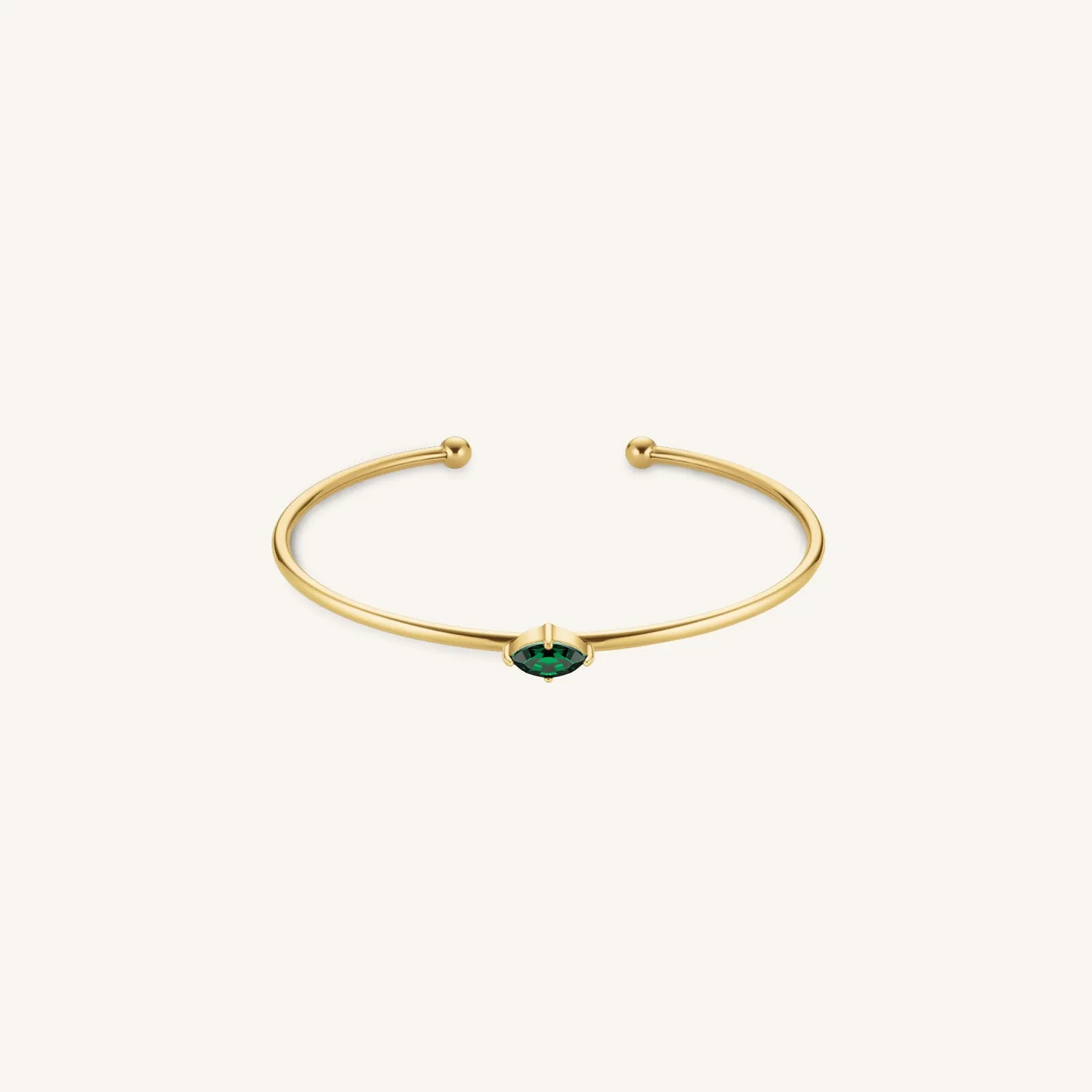 Rosefield Marquise Bangle armbånd blå gullbelagt stål
