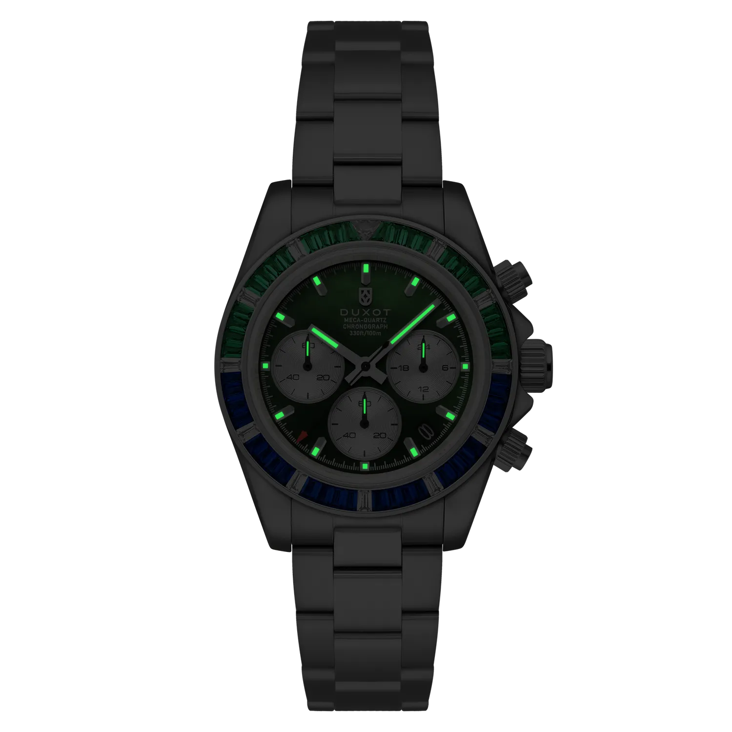 Duxot Accelero Rainbow Chronograph Pearl Green kronografklokke