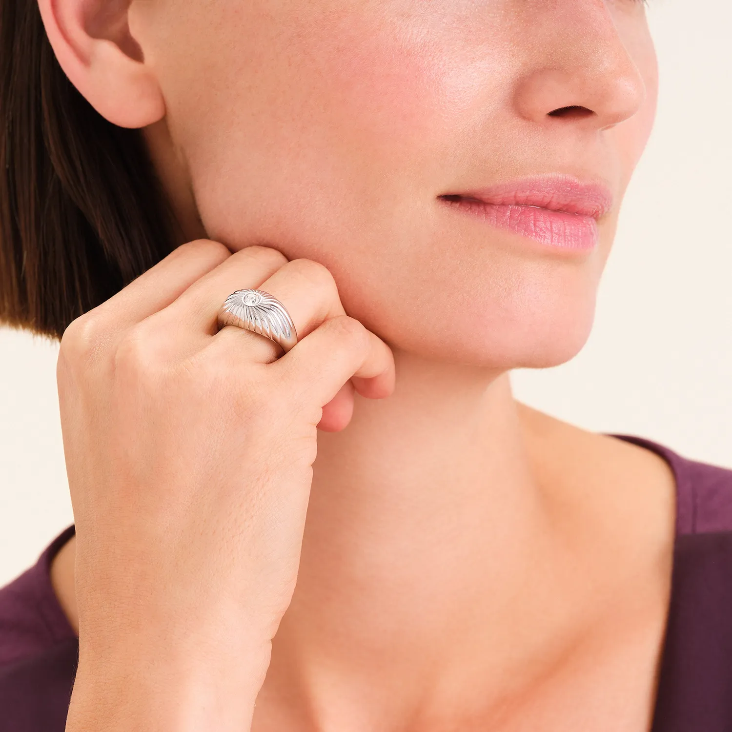 Rosefield Solitaire Ring gull størrelse 54