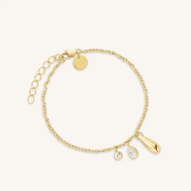 Rosefield Charms Bracelet armbånd gull justerbart