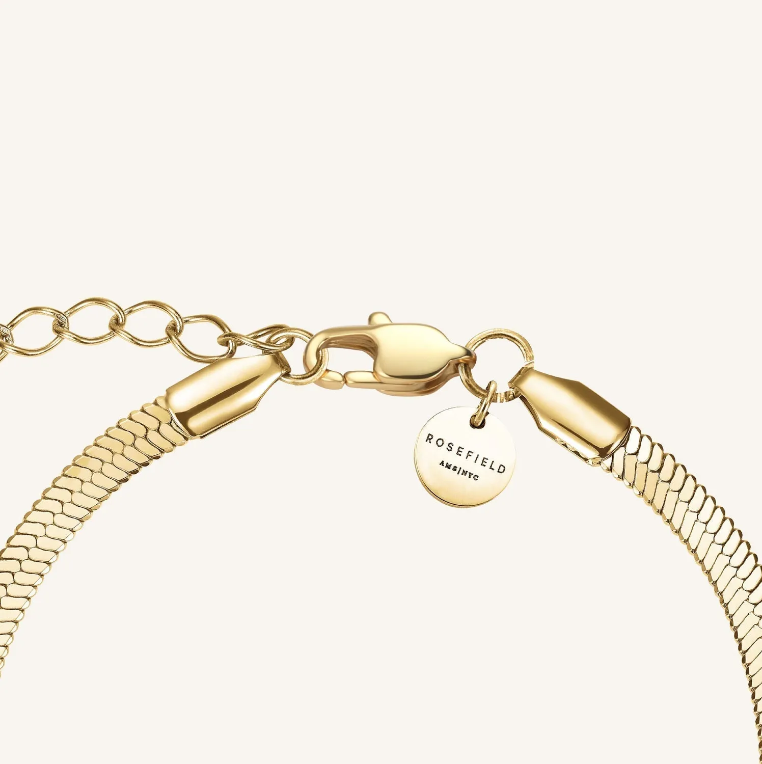 Rosefield Snake Heart Bracelet armbånd gull 16–19,5 cm