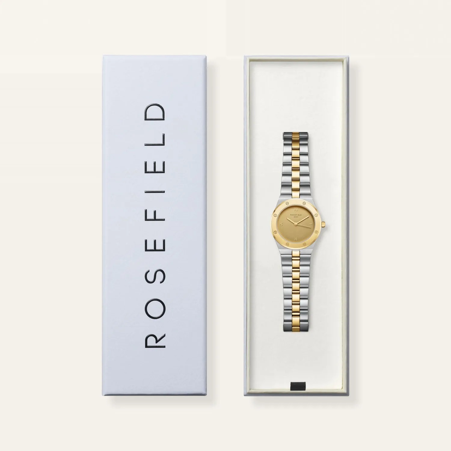 Rosefield Rose Duotone klokke 33,23 mm tofarget stål